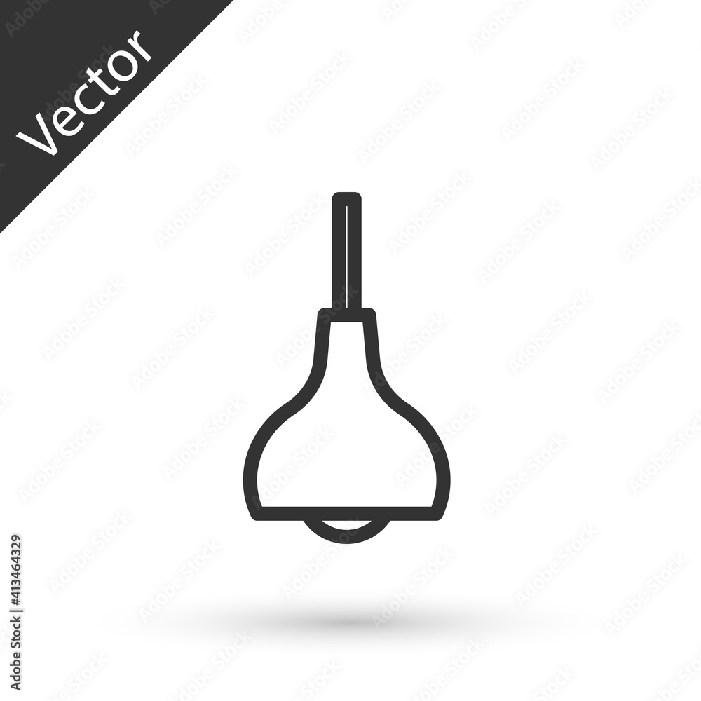 Grey line Lamp hanging icon isolated on white background. Ceiling lamp light bulb. Vector. Grey line Lamp hanging icon isolated on white background. Ceiling lamp light bulb. Vector.