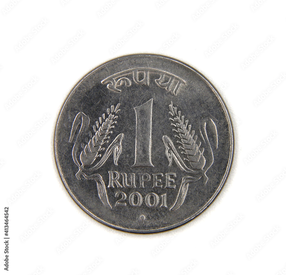 Coin of India on white background isolated Coin of India on white background isolated