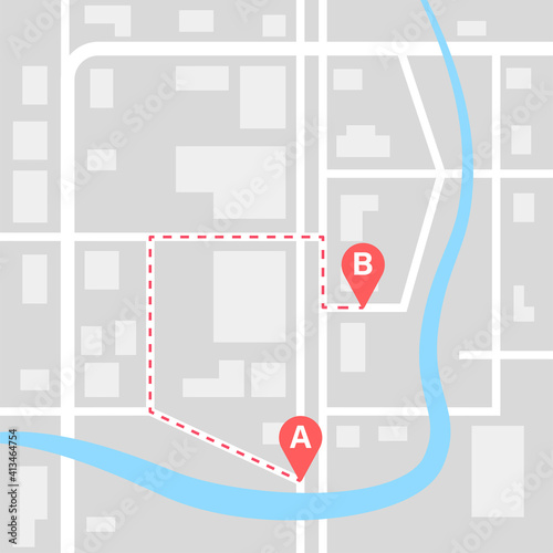 Modern map, great design for any purposes. City map with gps navigator