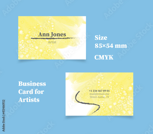 Business card for Artists