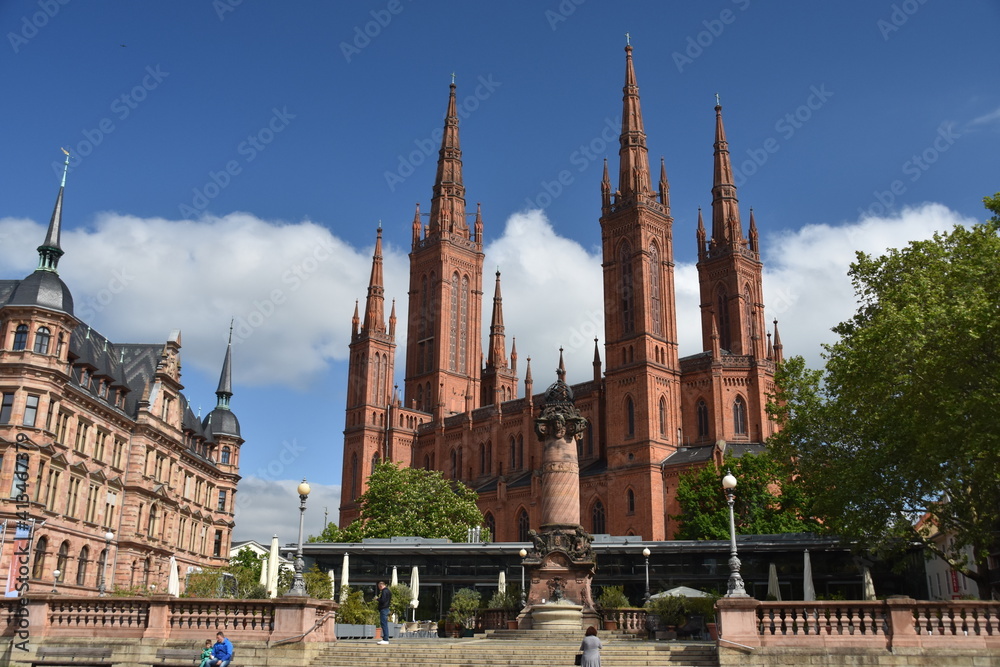 Obraz premium Marktkirche, cathedral of Wiesbaden, Germany