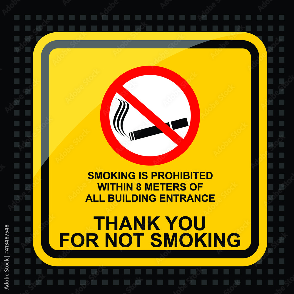 no smoking sign, Thank you for not smoking Stock Vector Adobe Stock