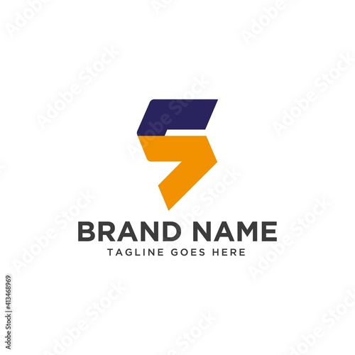 Modern number 5 or letter S logo design template. EPS10. Free Download Modern number 5 or letter S logo design template. EPS10. - GFXLoad
