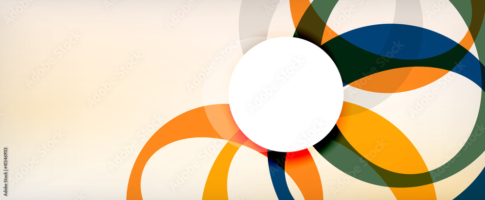 Ring geometric shapes, o letter repetition wallpaper. Abstract background for business or technology presentations, internet posters or web brochure covers Ring geometric shapes, o letter repetition wallpaper. Abstract background for business or technology presentations, internet posters or web brochure covers