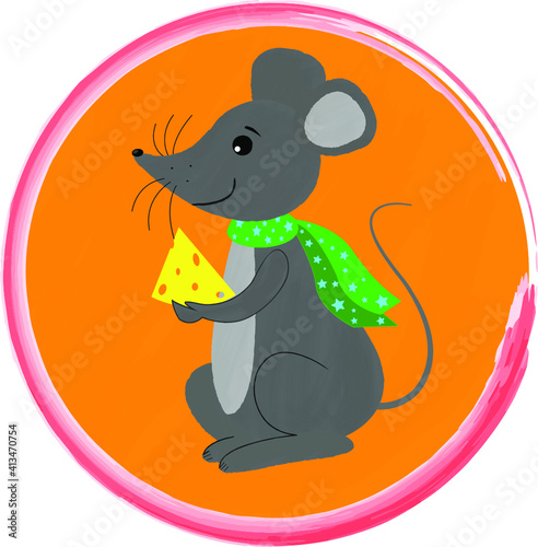 mouse with cheese _ brush