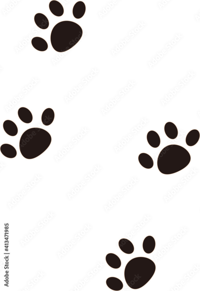 可愛い犬の足跡 Stock Vector Adobe Stock 可愛い犬の足跡 Stock Vector Adobe Stock