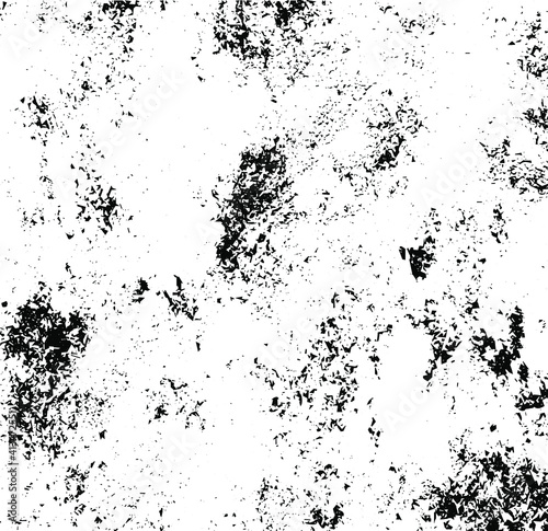 Grainy messy overlay of empty, aging, scratched wall. Lines, dots and spots structural texture. Cool and artsy faux leather background. Abstract vector illustration. Black isolated on white. EPS10 © Илья Васильев