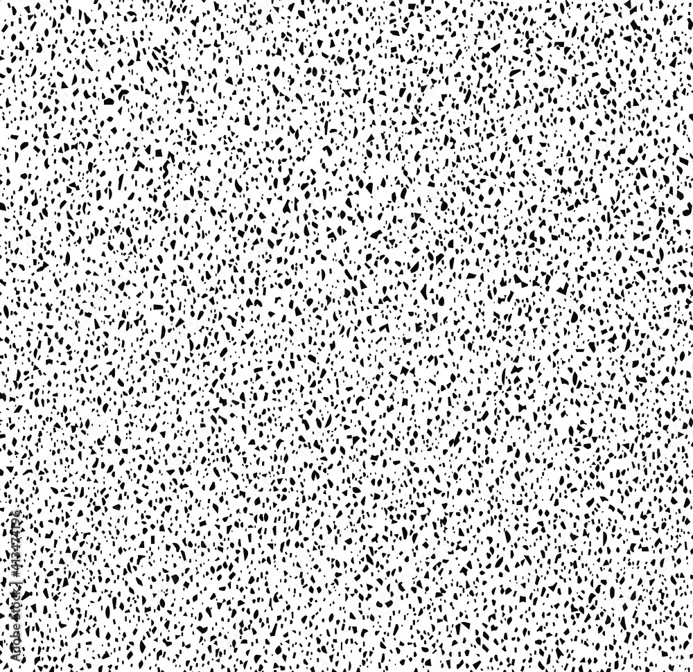 Grainy messy overlay of empty, aging, scratched wall. Lines, dots and spots structural texture. Cool and artsy faux leather background. Abstract vector illustration. Black isolated on white. EPS10