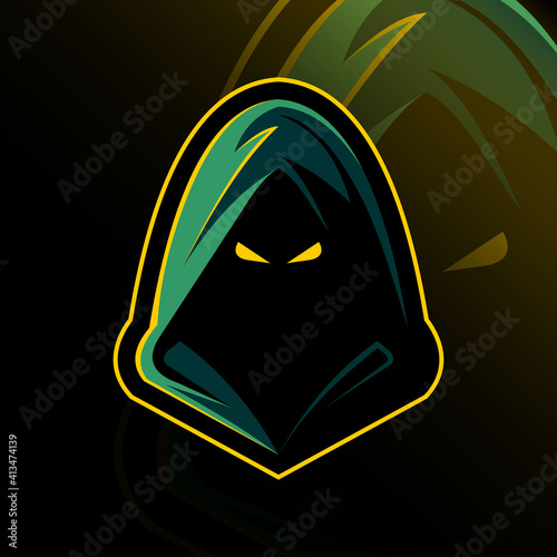 Head reaper mascot logo e-sport design
