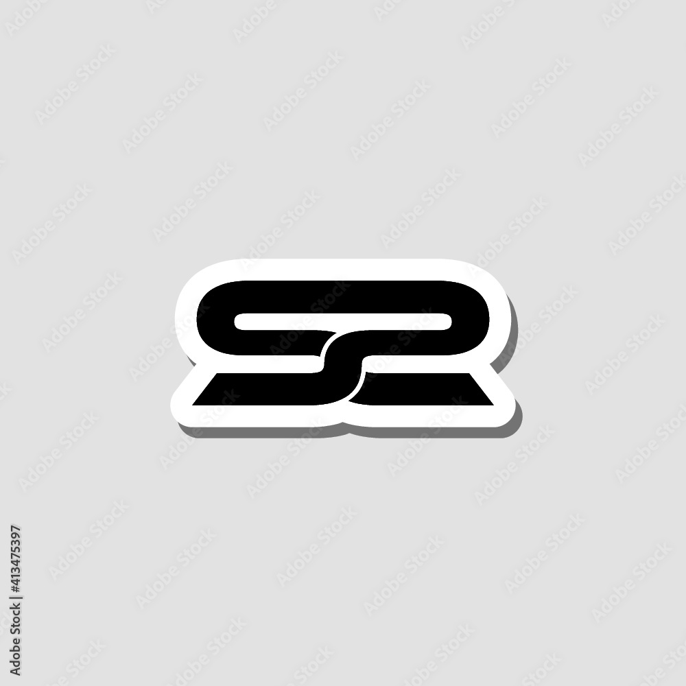 Linked Letter SS Logo Sticker Linked Letter SS Logo Sticker