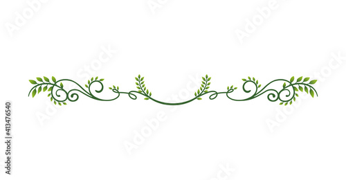 decorative vintage border illustration (natural plant)