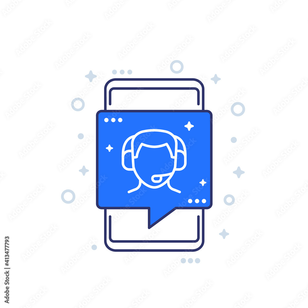 customer service line icon with a phone customer service line icon with a phone