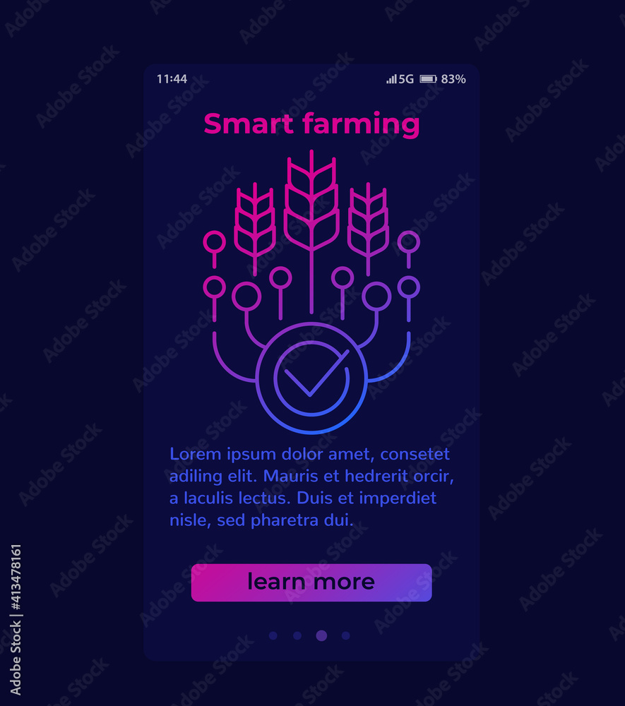 Naklejka premium Smart farming and agriculture technology banner design