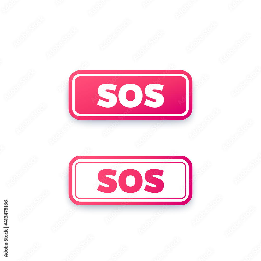 sos buttons design for web, vector sos buttons design for web, vector