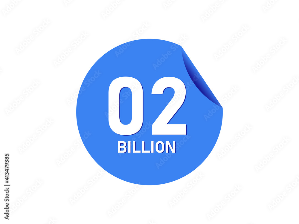 2 Billion texts on the blue sticker 2 Billion texts on the blue sticker