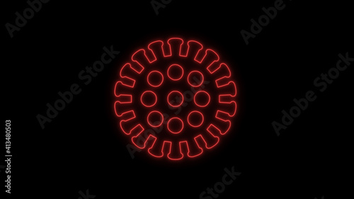 Quadro su tela SARS-CoV-2 coronavirus, the virus which causes COVID-19