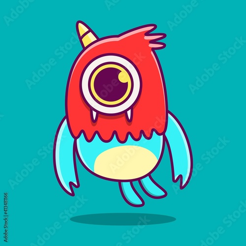 cute doodle monster designs for coloring, backgrounds, stickers, logos, symbol, icons and more 