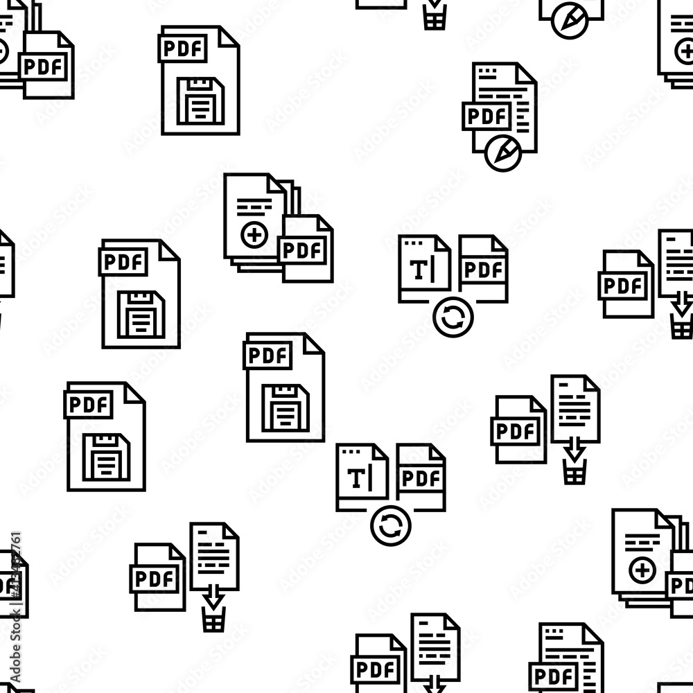 Pdf Electronic File Vector Seamless Pattern Thin Line Illustration Pdf Electronic File Vector Seamless Pattern Thin Line Illustration