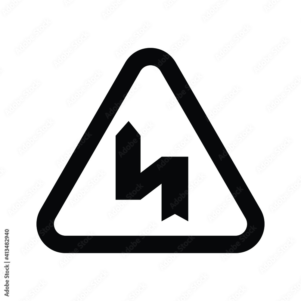 The road sign is black. Road traffic rules vector icons The road sign is black. Road traffic rules vector icons
