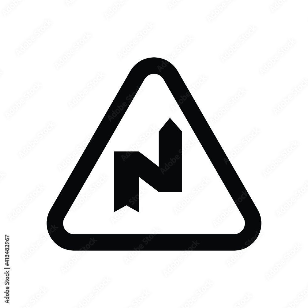 The road sign is black. Road traffic rules vector icons The road sign is black. Road traffic rules vector icons