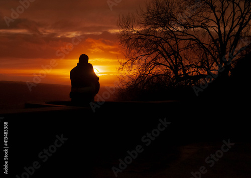 meditation at sunset © Mark