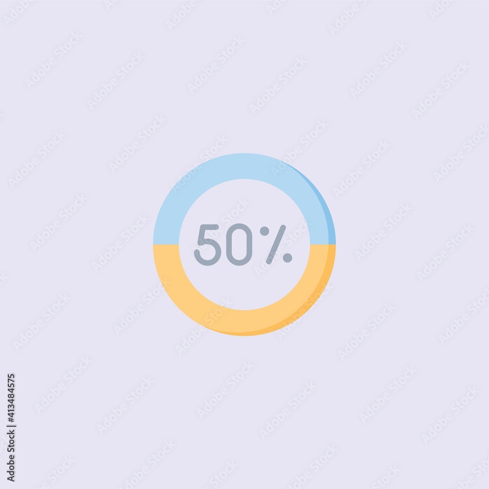 Vector illustration of flat diagram icon in blue, red, green, yellow and purple color Vector illustration of flat diagram icon in blue, red, green, yellow and purple color