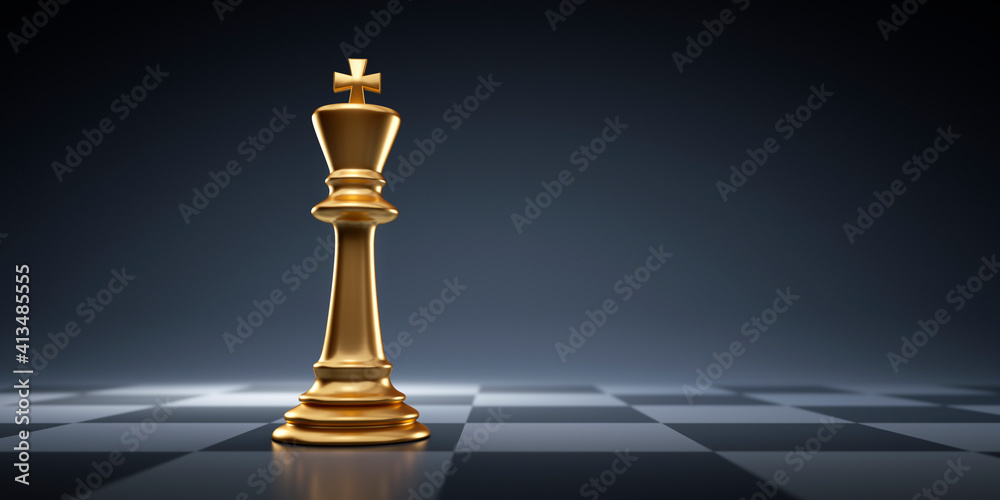 Premium Photo, Golden king chess piece concept for business competition  and strategy.