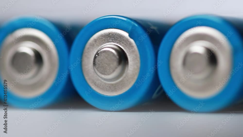 modern batteries filmed in motion