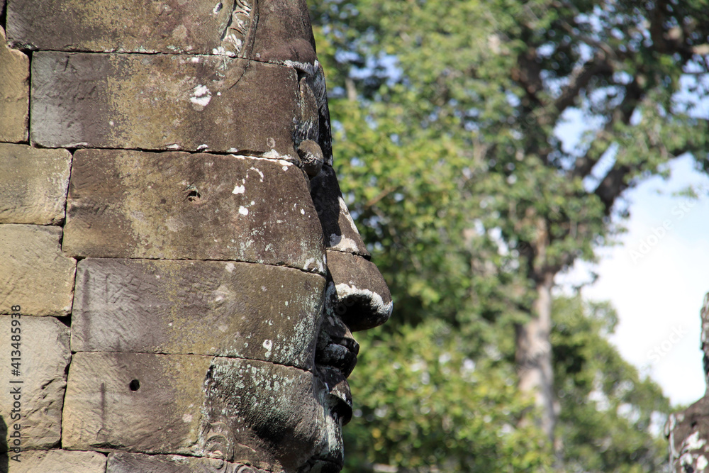 The tranquil stone faces of Bayon Temple, Cambodia The tranquil stone faces of Bayon Temple, Cambodia