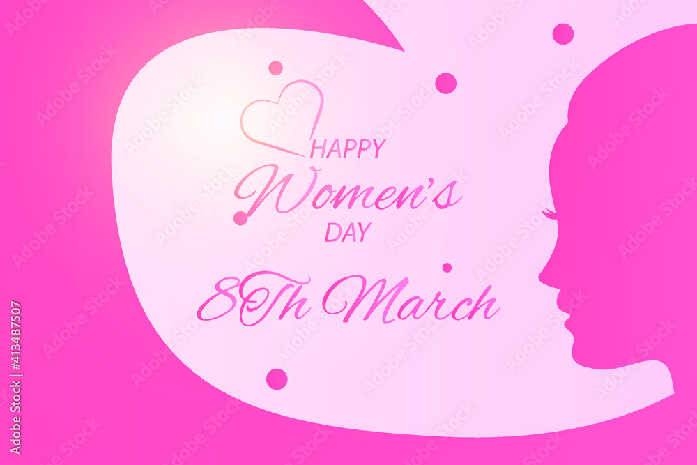 illustration design to celebrate womens day march 8