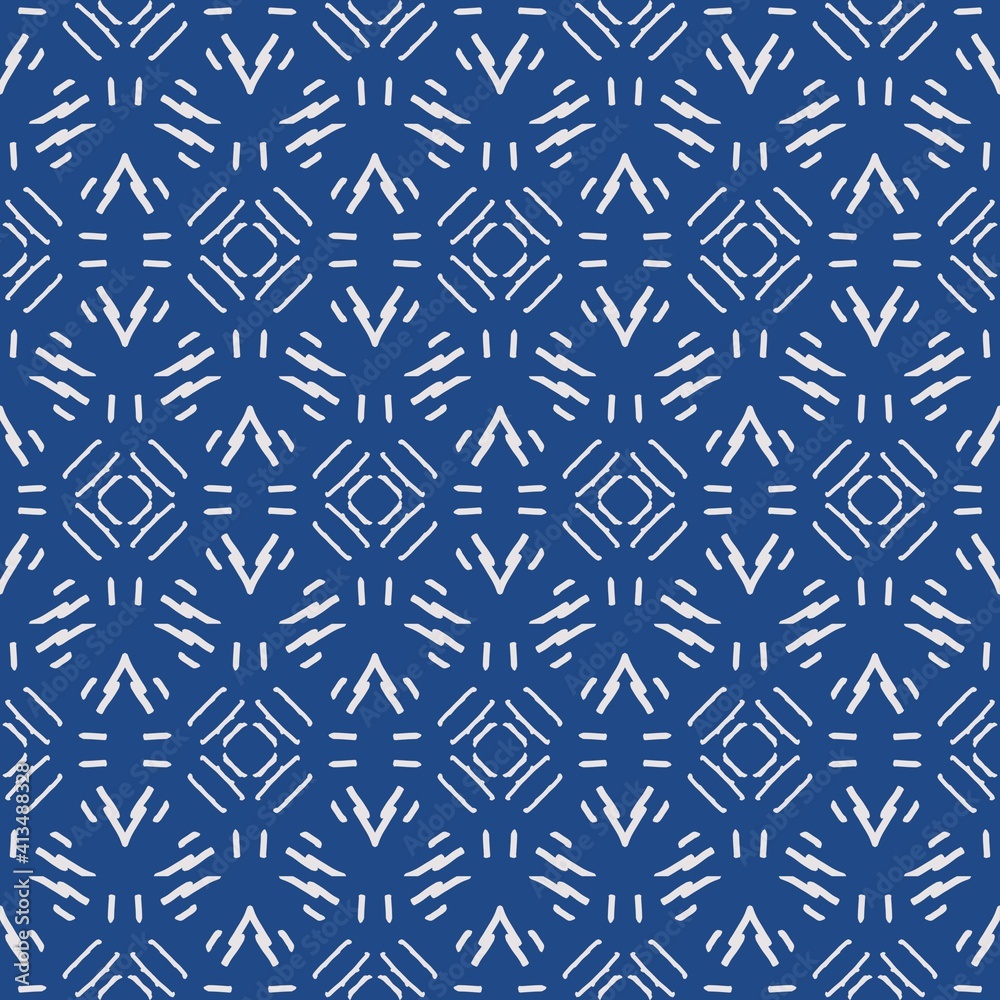abstract seamless pattern with snowflakes