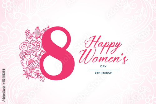 decorative happy womens day 8th march background photo