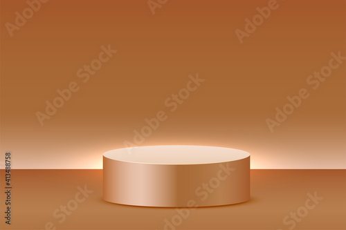 empty product display background with podium platform