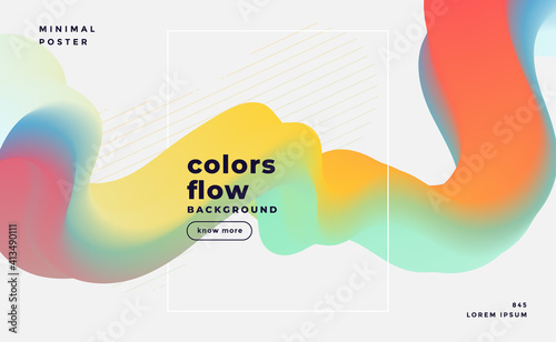 colorful abstract fluid wave motion background design