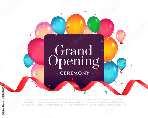grand opening invitation ceremony template design