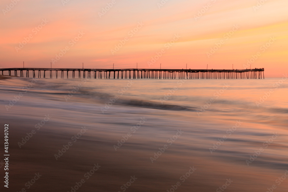 dramatic seascape image of Virginia Beach in summer dramatic seascape image of Virginia Beach in summer