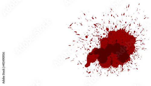 red ink spill or blood splatter background