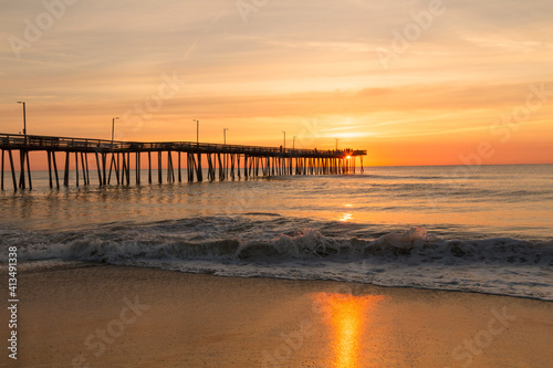 dramatic seascape image of Virginia Beach in summer