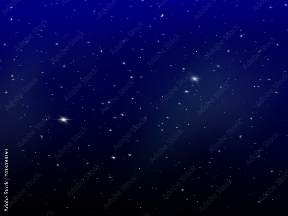 starry night sky,The night sky with many stars.  The illustrations created on the tablet are used as a background.