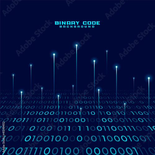 digital binary code numbers background design