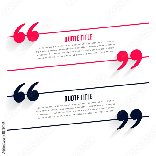 testimonial or quotes template in two colors