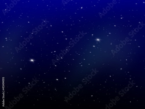 starry night sky,The night sky with many stars. The illustrations created on the tablet are used as a background.