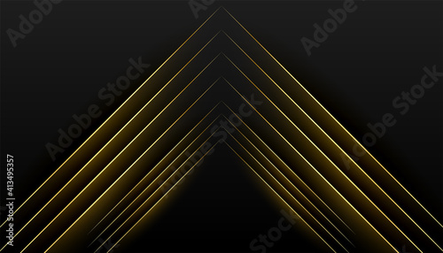 premium black and golden lines background design