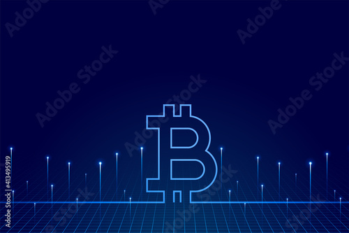 crypto currency bitcoin technology background of virtual money