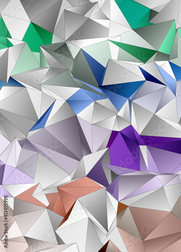 3d Triangles  abstract  background. Design wallpaper.