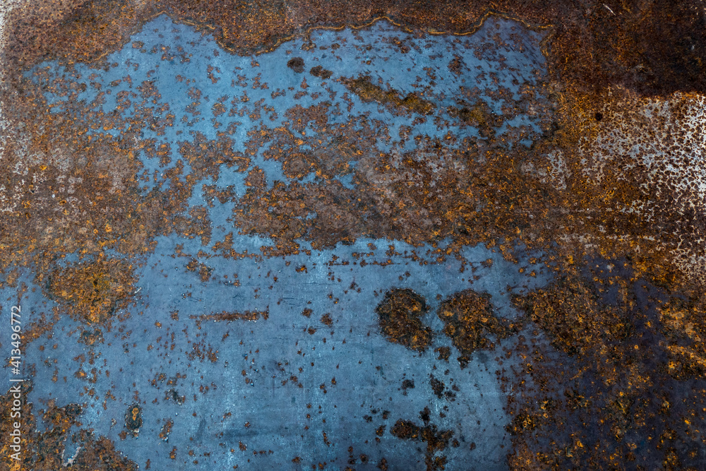 Rusty zinc metal surface background