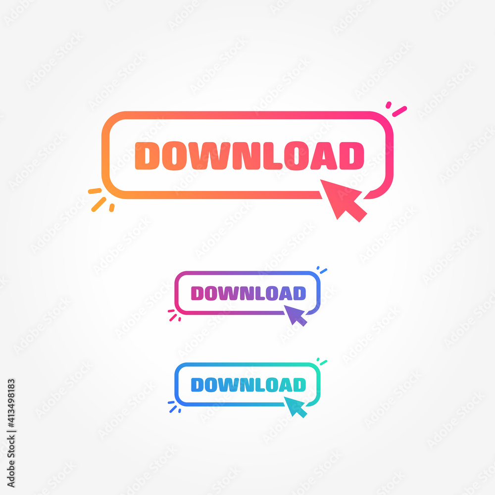 Download Button with Cursor Label Set Download Button with Cursor Label Set