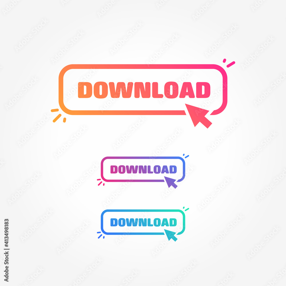 Download Button with Cursor Label Set