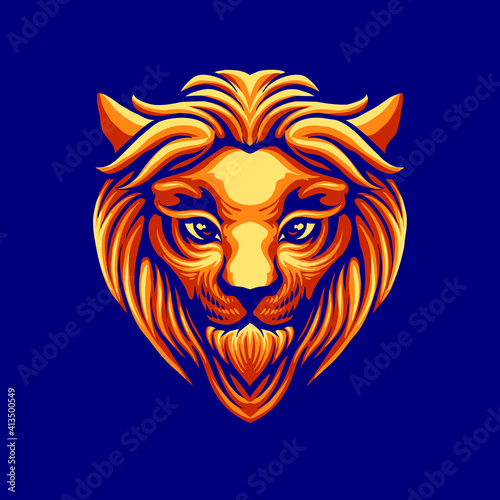 Wallpaper Mural gold lion head vector illustration Torontodigital.ca