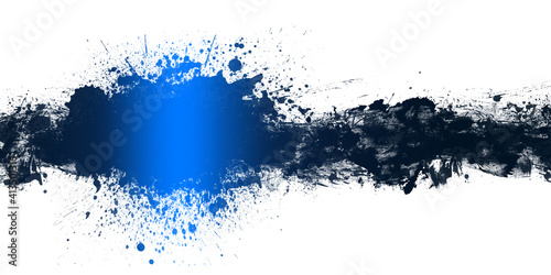 Abstract blue banner watercolor splash 